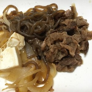 牛肉こま切れで♪ フライパンで♪ 簡単すき焼き